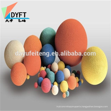 China used to cleaning concrete pump pipe hose concrete rubber ball